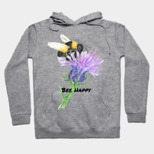 Bee Happy. Bumblebee and Thistle Hoodie